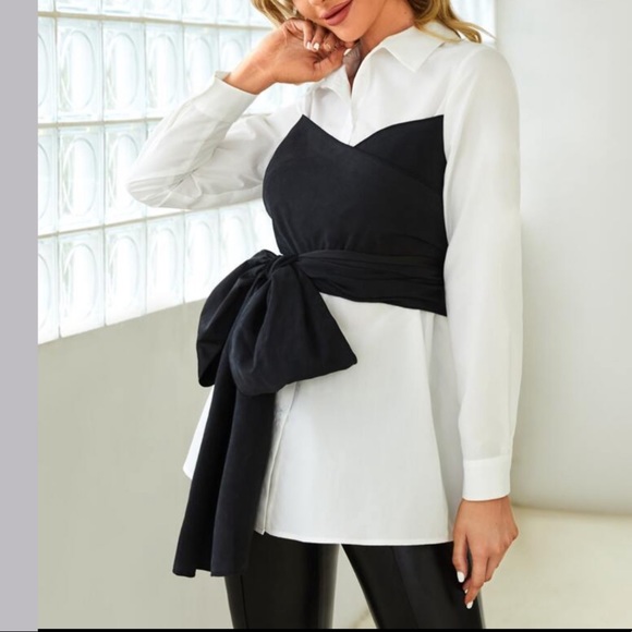 NWT Chicwish Mock Two-Piece Long-Sleeve Top - Picture 3 of 14